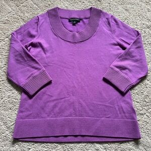 Banana Republic Extra‎ Fine Merino Wool Sweater Preppy Minimalist Grandma Size M